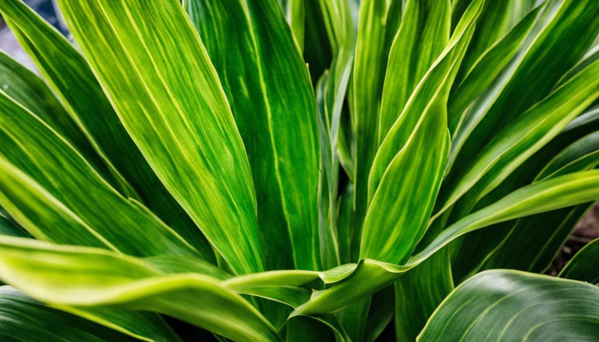 Snake Plant with vibrant green leaves similar to a snake's skin texture